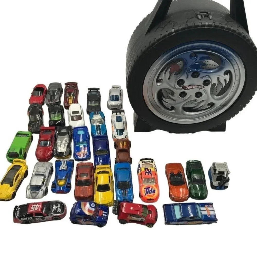 Hot Wheels 30 Cars Tire Rally Carrying Case Storage Mattel Tara Toy